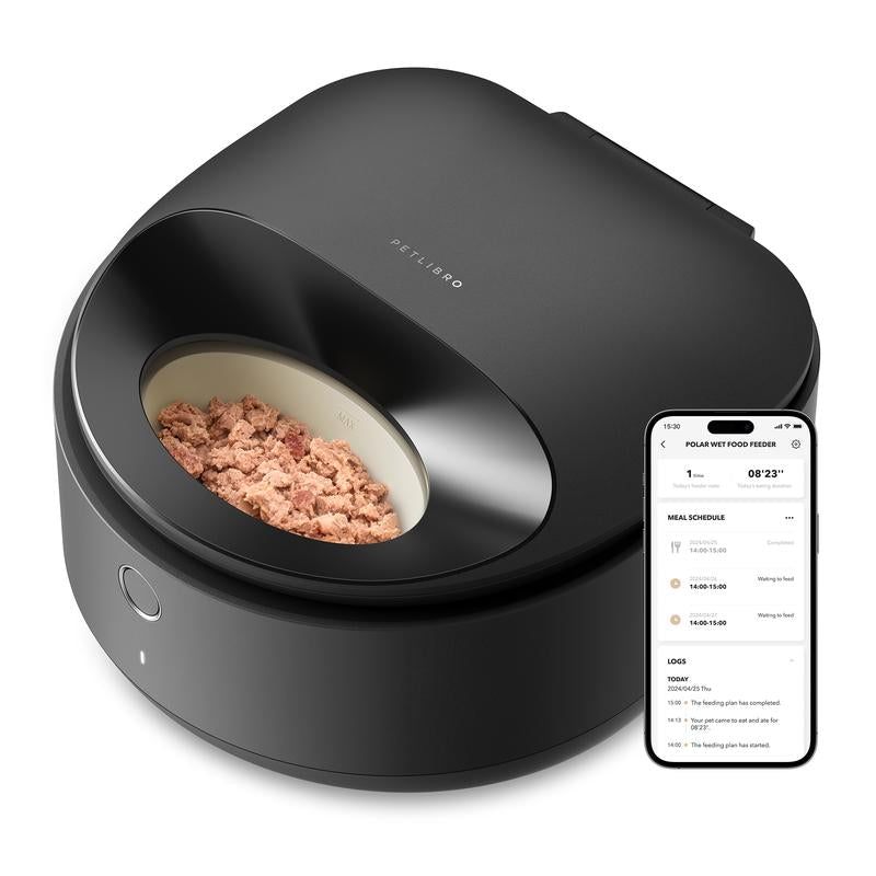 PETLIBRO Automatic Cat Feeder, Refrigerated Wet Food Dispenser with Wifi Control, 3 Days Freshness, 3 Timed Meals, Quick Cooling